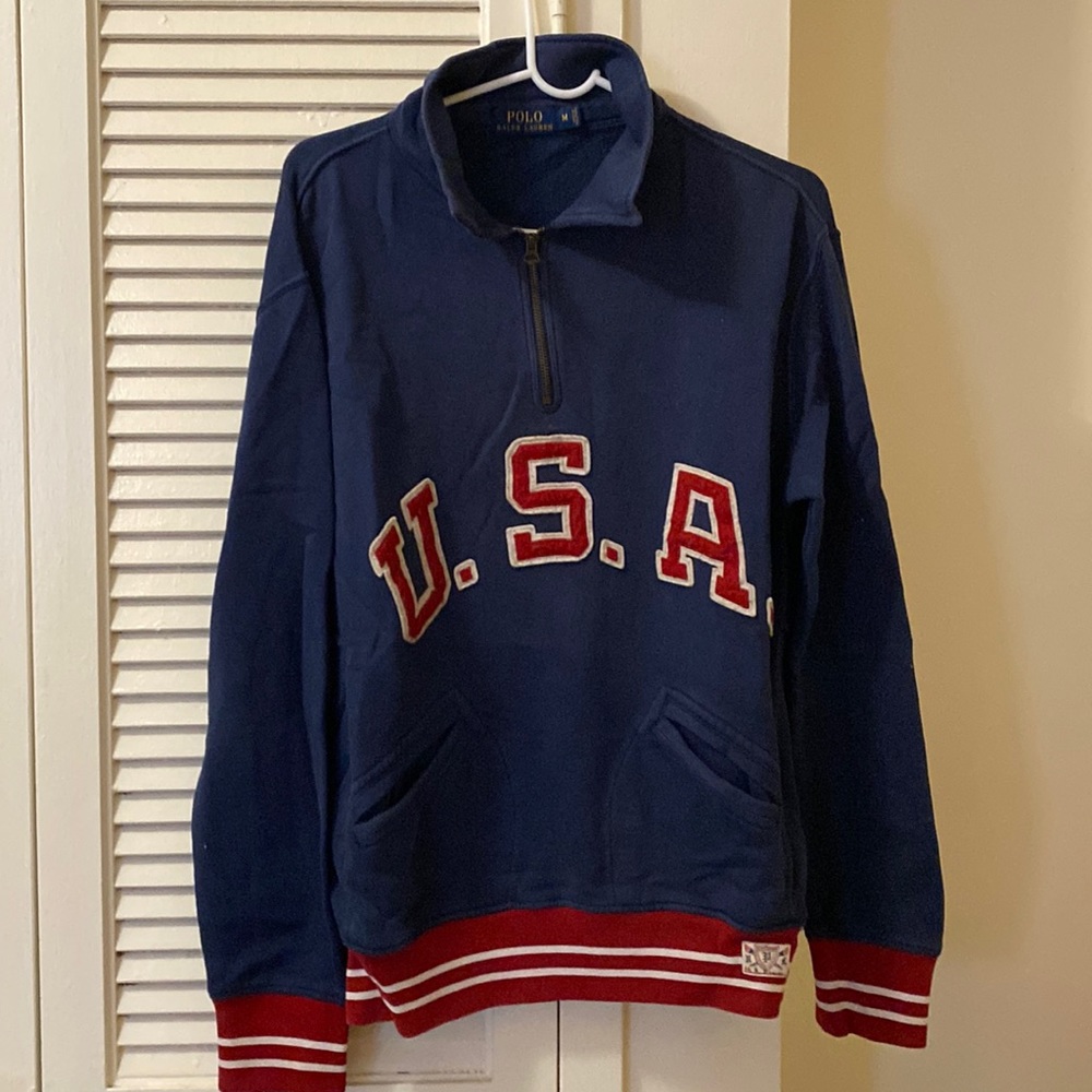 Polo Ralph Lauren half zip USA sweater